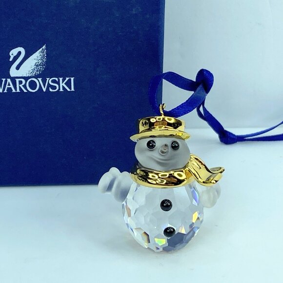 Swarovski Crystal Classic Rhodium Snowman 681337 Very RARE in box COA S157 - Picture 1 of 7